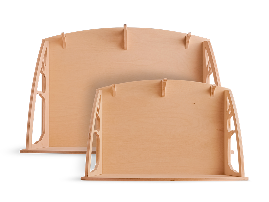 kleine en grote seizoentafel van hout