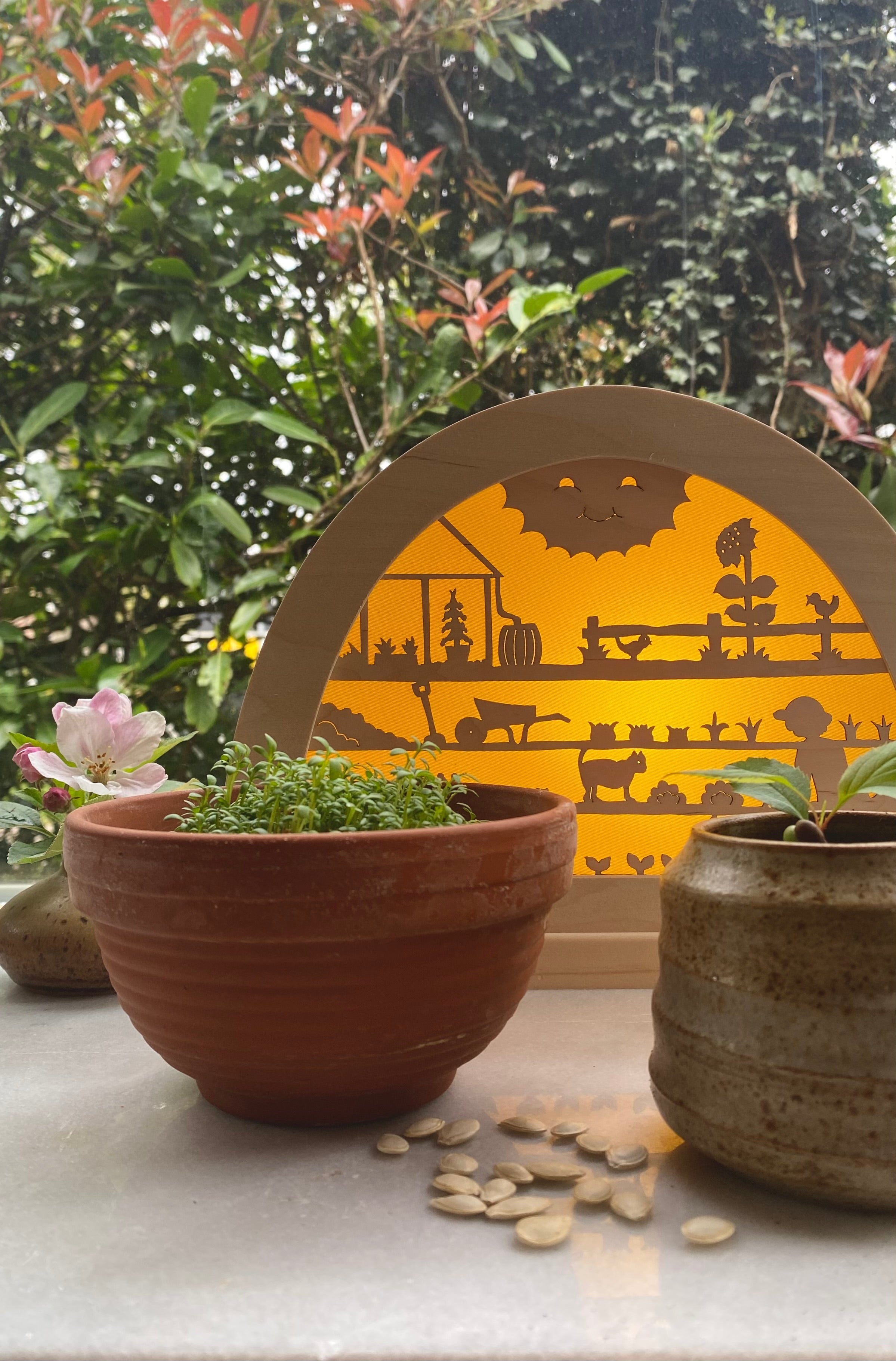 Silhouet Moestuin