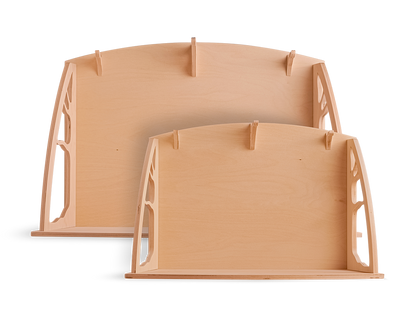 kleine en grote seizoentafel van hout