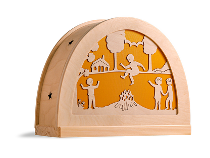 Sint Jansfeest silhouet in houten silhouetlamp voor seizoentafel